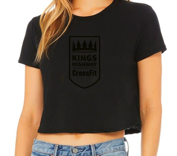 Cropped T-Shirt Black logo